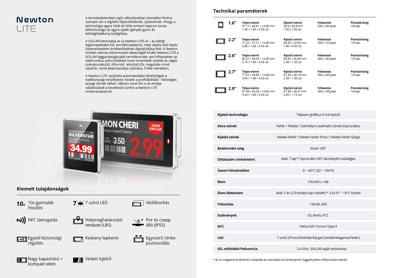 Newton Lite Bemutatólap